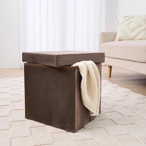 Square Storage Ottoman Chocolate/Blue $10 + Delivery ($0 C&C/ in-Store/ One Pass/ $65 Spend) @ Kmart