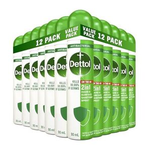 Dettol 2in1 Hand & Surface Sanitiser Spray 90ml 12-Pack $7.95 ($7.15 S&S) + Delivery ($0 with Prime/ $59 Spend) @ Amazon AU