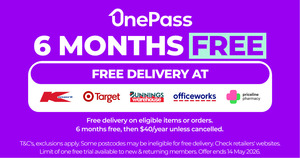 6 Months Free for New, Returning or Existing Monthly Members, $20 Renewal for Annual Members @ OnePass
