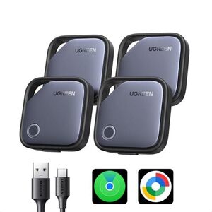 UGREEN FineTrack Rechargeable Smart Tag 4-Pack Duo $42.39, Android or iOS $39.99 + Del ($0 Prime/ $59) @ UGREEN via Amazon AU