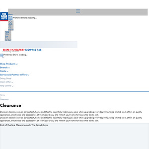 Extra 15% off of Clearance Ticketed Products @ The Good Guys