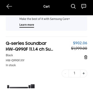 Samsung HW-Q990F Soundbar with 11.1.4 ch Subwoofer & Rear Speaker $902.06 + Delivery @ Samsung Government Store