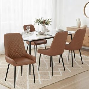 Artiss Brown Dining Chairs Set of 4 - $56.05 + Shipping @ New Aim / Artiss Furnishings Amazon AU