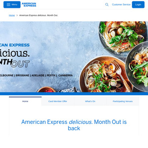 AmEx Statement Credit: Get 20% Back at Select Restaurants ($25 Cap Per Card) @ American Express Delicious Month Out (Ex. TAS/NT)