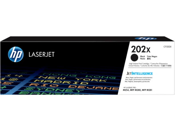 HP 202X Toner Ink Cartridge High Yield Black LaserJet Genuine Original CF500X