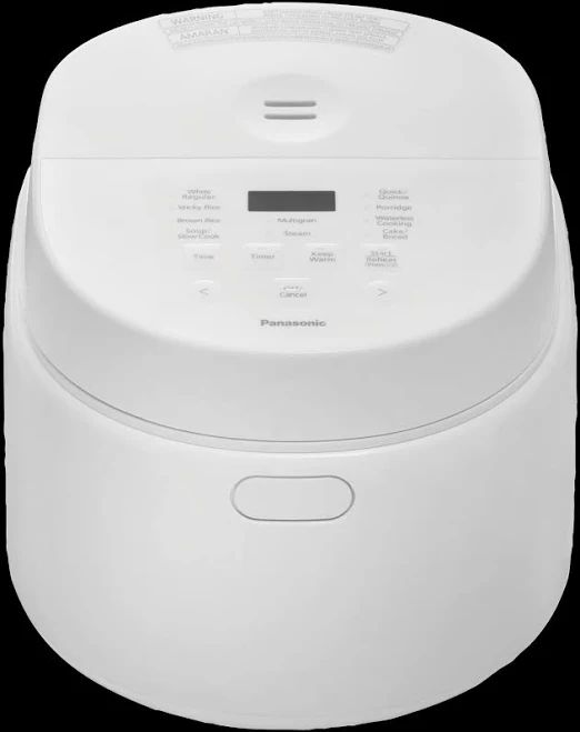 Panasonic 10 Cup 1.8L Premium Rice and Multi Cooker with Fuzzy Logic and 3D Heating, 24 Hour Timer, Non-Stick Pan and 10 Auto Menus for Rice, Porridge, Bread, Cake, Soup, Slow Cook and More, White (SR-DL184WST)