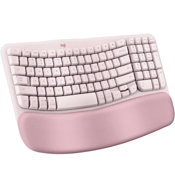Logitech Wave Keys Wireless Ergonomic Keyboard, Rose