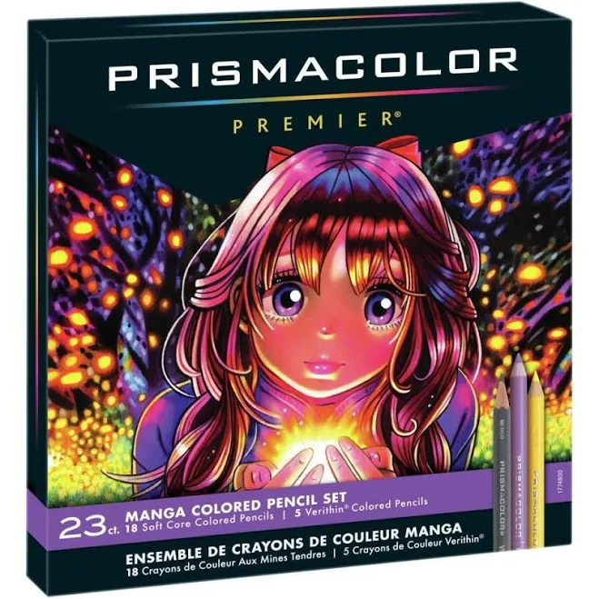 Prismacolor 23pc Manga Anime Set Coloured Pencils Premier & Verithin
