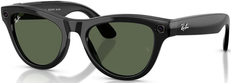 Ray-Ban | Meta Skyler Gen 2 AI Glasses (Shiny Black/Green)