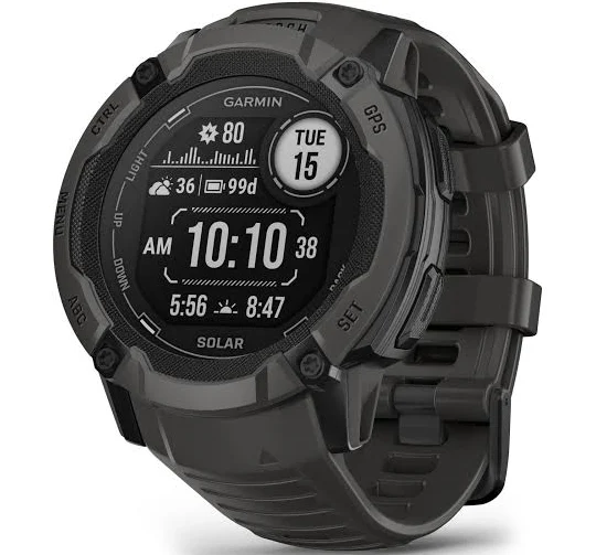 Garmin Instinct 2X Solar, Rugged GPS Smartwatch, Built-in Flashlight, Solar Charging Capability, Multi-Band GNSS, Graphite