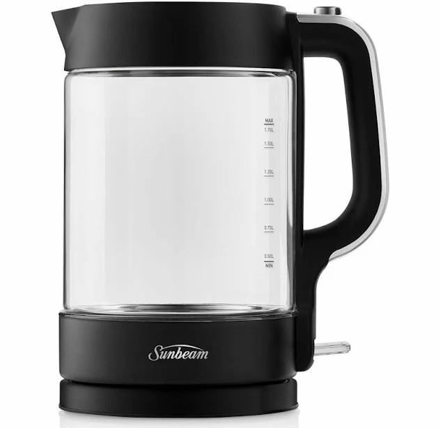 Sunbeam Black Classics Glass Kettle