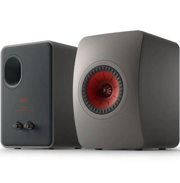 KEF LS50 II Wireless HiFi Speakers Pair (Titanium Grey)