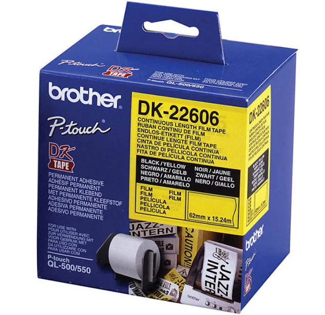 Brother DK-22606 Continuous Film 62mmx15.24m Yellow