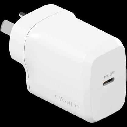 Cygnett Powerplus 25W USB-C Wall Charger White