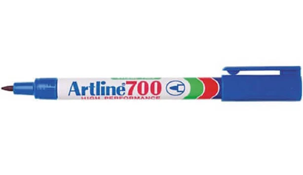Artline 700 Box 12 Permanent Marker 0.7mm Bullet Tip (Blue)