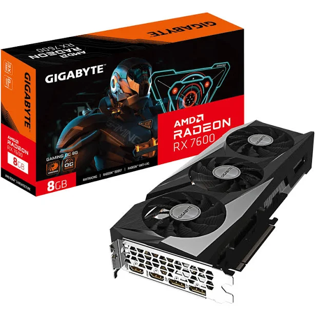 Gigabyte Radeon RX 7600 Gaming OC 8G Graphics Card (R76GAMING-OC-8GD)