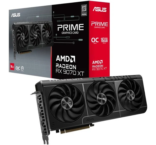 Asus Prime Radeon RX 9070 XT 16G OC Graphics Card (PRIME-RX9070XT-O16G)