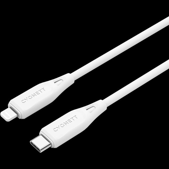 Cygnett Essentials Lightning To USB-C Cable 2m - White