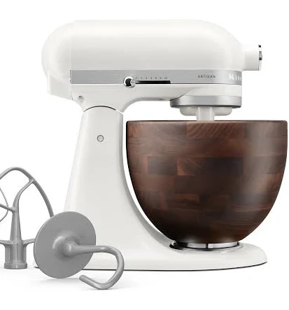 KitchenAid KSM156 4.7L Artisan Stand Mixer with Walnut Wood Bowl