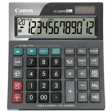 Canon AS-220RTS Desktop Tax Calculator 12 Digits