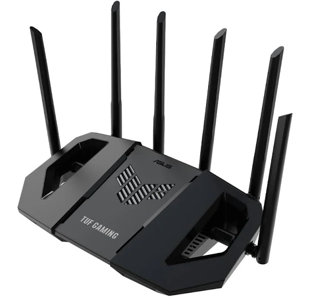 ASUS TUF Gaming BE6500 Dual Band WiFi Router, WiFi 7 802.11be, up to 2500 sq ft, Extendable Gaming Router, Quad 2.5GbE Port, Smart Home Master