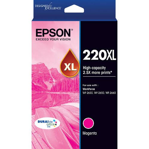 Epson 220 XL DURABrite Ultra Magenta Ink Cartridge