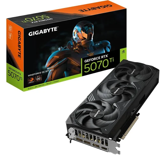 Gigabyte GeForce RTX 5070 Ti Windforce OC SFF 16G Graphics Card (GV-N507TWF3OC-16GD)