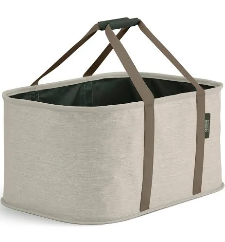 Joseph Joseph Hold-All, Collapsible 35L Washing laundry basket bag, durable fabric, moisture resistant - Ecru