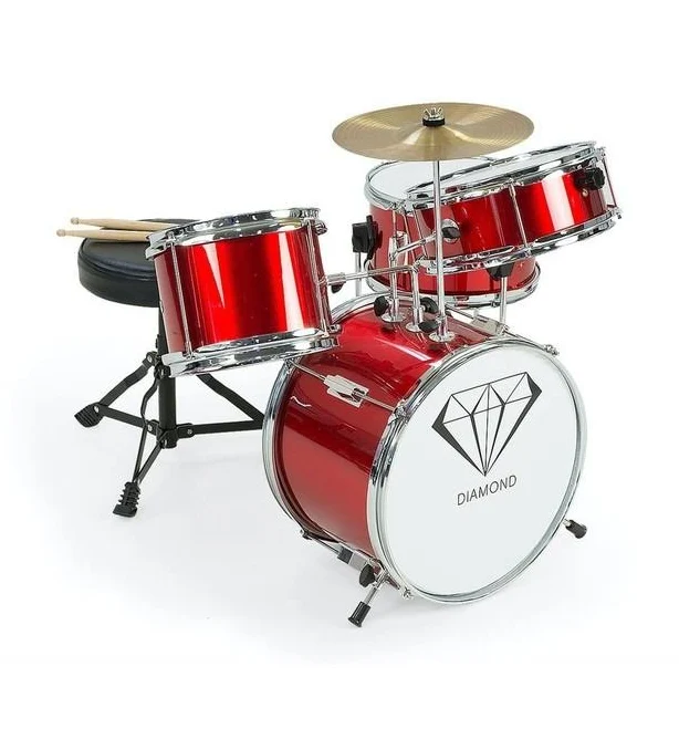 Karrera Childrens 4-Piece Drum Kit (Red)