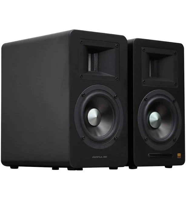 Airpulse A100 Wireless Active Miniature Speakers (Matte Black)