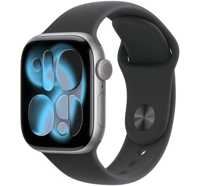 Apple Watch Series 11 GPS 42mm Space Grey Aluminium Black Sport Band - S/M