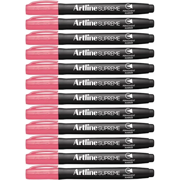 Artline Box 12 Supreme Permanent Marker (Pink)