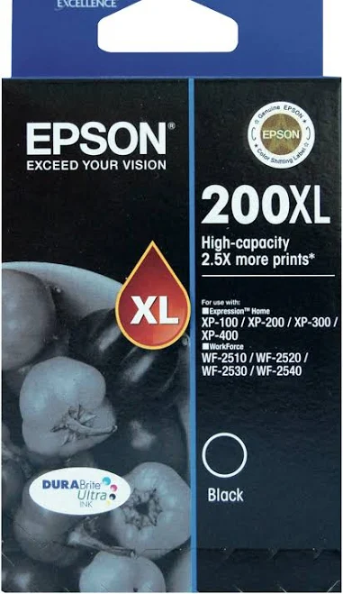 Epson 200XL DURABrite Ultra High Capacity Ink Cartridge (Black)