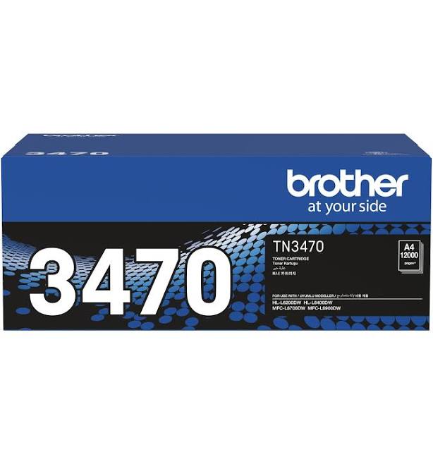 Brother TN-3470 Toner Ink Cartridge High Yield Genuine Black