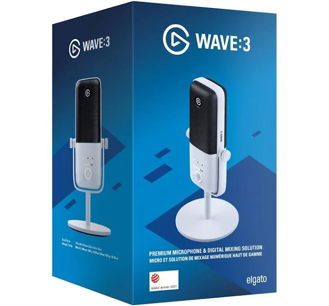 Elgato Wave 3 Premium USB Condenser Microphone (White)
