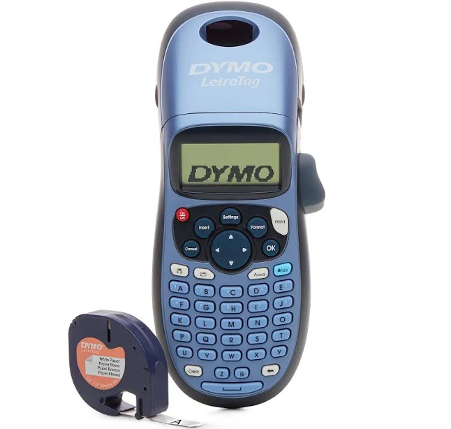 Dymo LetraTag LT-100H Handheld Label Maker | ABC Keyboard Label Printer with Easy-to-Use, 13 Character LCD Screen | for Home or Office | Pink