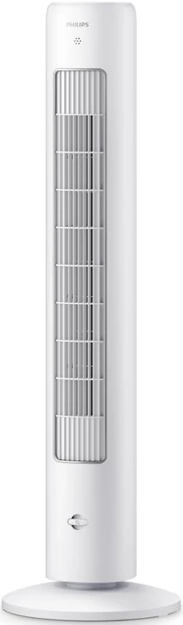 Philips Oscillating Tower Fan 5000 Series, 105cm Slim Design, Remote control, Timer, 3 Speeds, 3 Modes, 40W, Powerful Yet Quiet Airflow, Suitable For Aromatherapy, White (CX5535/00)