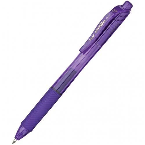 Pentel BL107 Box 12 Energel-X Retractable Gel Ink Pen 0.7mm (Violet Purple)