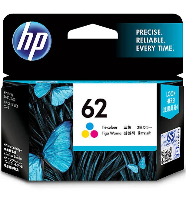 HP 62 Tri-colour Original Ink Cartridge