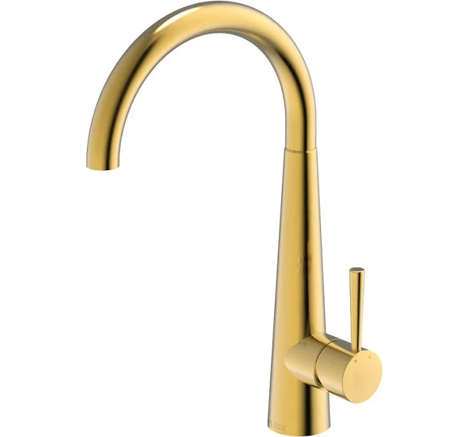 Abey Gareth Ashton 304 Goose Neck Sink Mixer, Eureka Gold