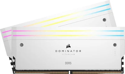 Corsair 96GB (2x48GB) CMP96GX5M2B6000Z30W Dominator Titanium CL30 6000MHz DDR5 RAM (White)