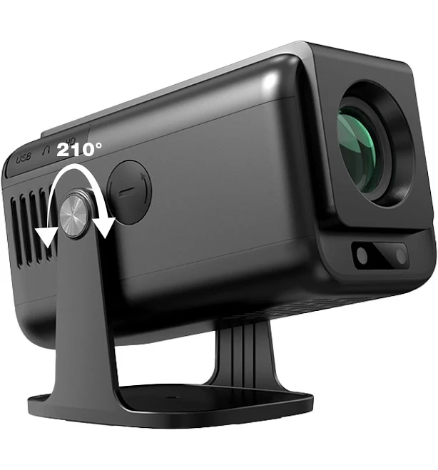 Laser Multi-Angle Tube Smart Android LED Projector Black 2025