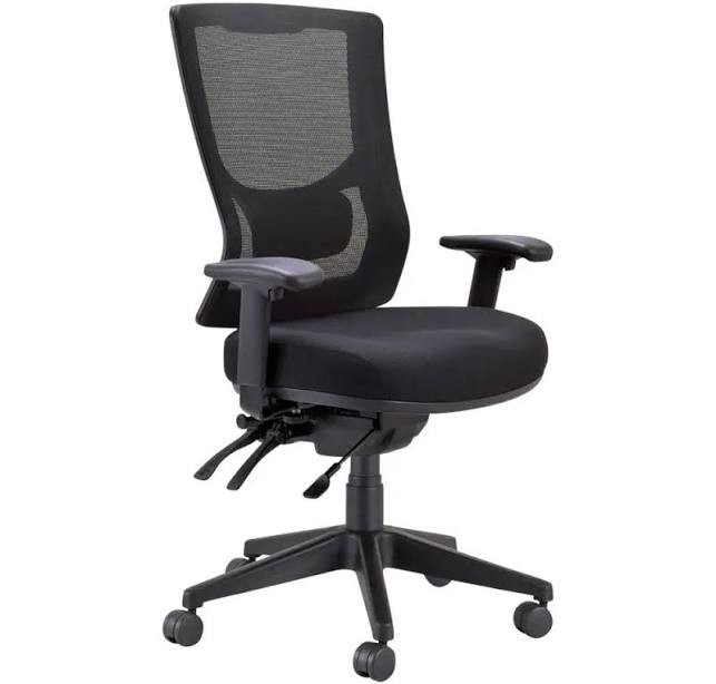Buro Metro II Ergonomic Office Chair High Back Mesh Seat Slide Nylon Base with Arms (Black)