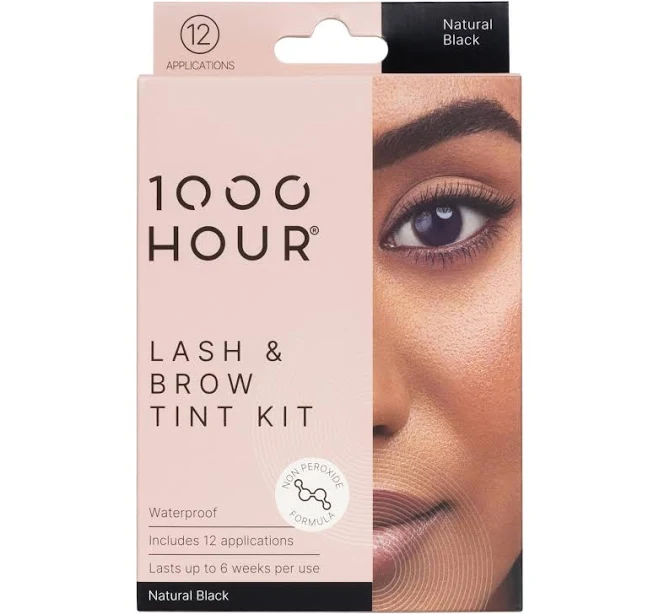 1000 HOUR Eyelash and Brow Dye Kit, Brown/Black, 72 g