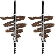 NYX Professional Makeup, Dual-ended Brow Pencil, Defining and Building, Micro Brow Pencil, Shade: Taupe, 0.5 g