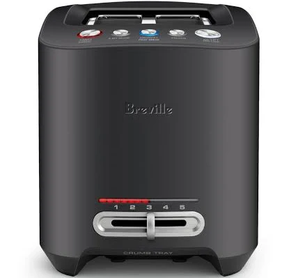 Breville The Smart Toaster 4 Slice Long Slot Black Truffle