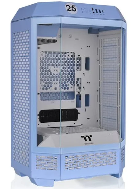 Thermaltake CA1Y400SFWN00 The Tower 300 Tempered Glass Micro-ATX Tower Case (Hydrangea Blue)