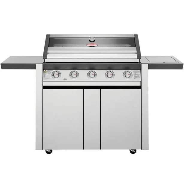 BeefEater 1600 Series Stainless Steel 5 Burner BBQ Trolley w/ Side Burner
