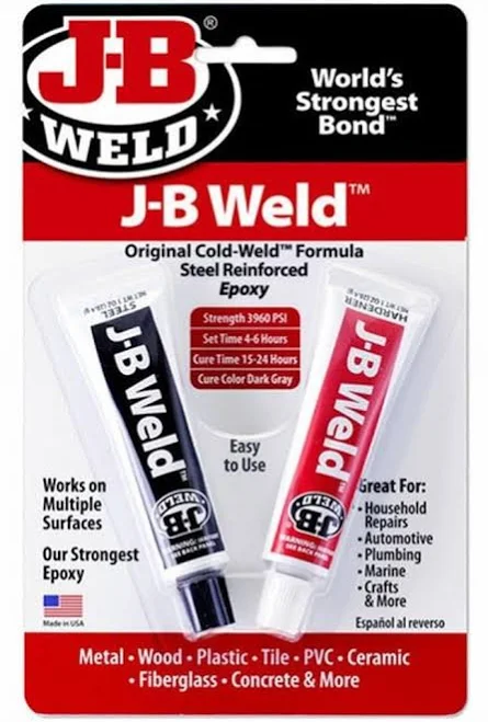 JB Weld Original Cold Weld Formula Steel Rainforced Epoxy Twin Tube, 56 g