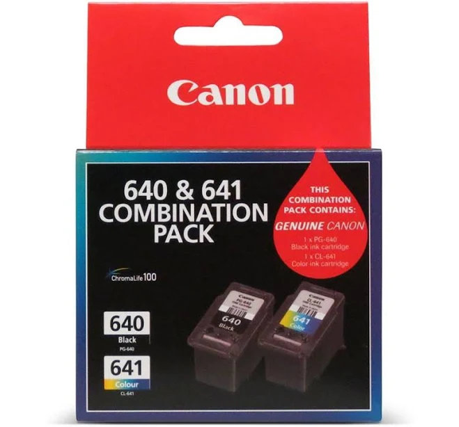 Canon PG640 Black & CL641 Colour Combo Pack
